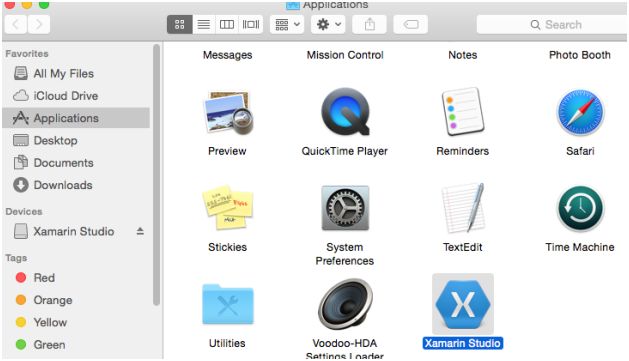 Xamarin Studio installed on Mac